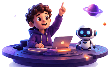 创作中的孩子与 AI 伙伴